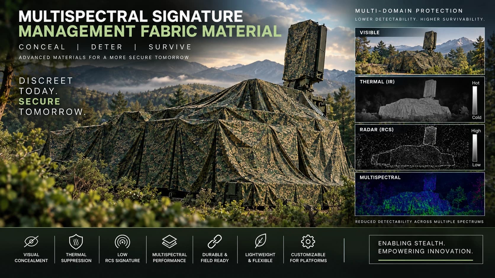 Multispectral signature management textile